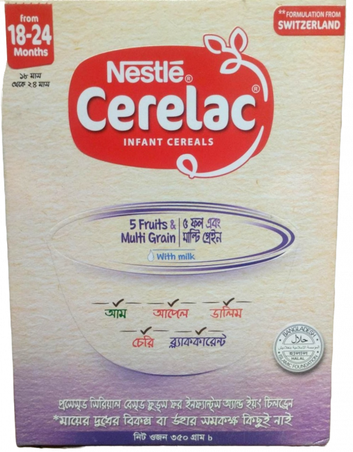 Nestle Cerelac Stage 5 Five Fruits & Multi Grain (18-24 m) - BIB (350 gm)