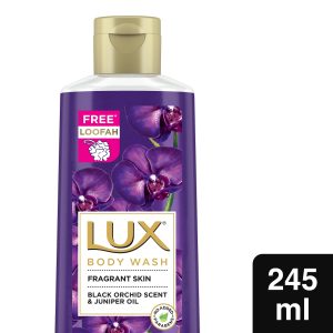 Lux Body Wash Black Orchid Scent & Juniper Oil 245ml (Loofa Free)