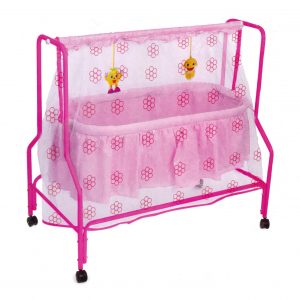 New Born Baby Dolna With Mosquito Net - Pink Color