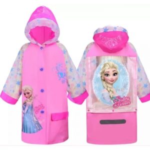 Kids Waterproof Cartoon Raincoat for Girls (Pink) LL05
