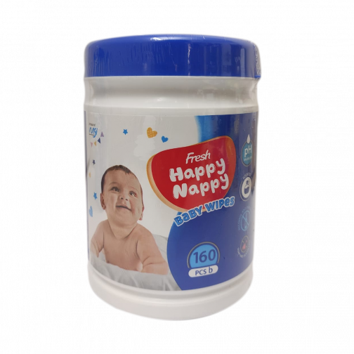 Fresh Happy Nappy Baby Wipes Jar - 160 pcs
