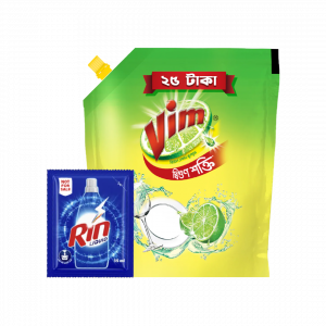 Vim Dishwashing Liquid 100g with Rin Liquid - 35ml Free