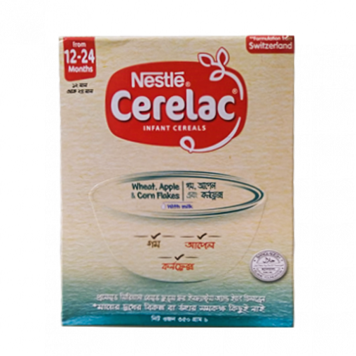 Nestle Cerelac Stage 4 Wheat & Apple, Corn Flakes BIB (400 gm) - (12-24 m)