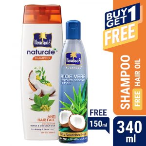 Parachute Naturale Shampoo Anti Hair Fall 340ml (FREE Parachute Advansed Aloe Vera Hair Oil 150ml)