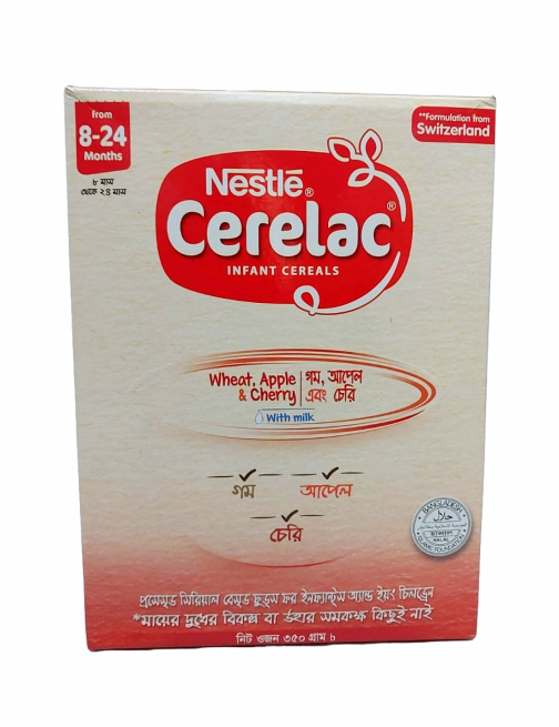 Nestle Cerelac Stage 2 Wheat & Apple, Cherry (8 m+) - BIB (350 gm)