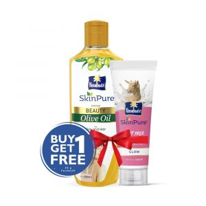 Parachute SkinPure Beauty Olive Oil 200ml (FREE Goat Milk Facewash - GLOW - 50gm)