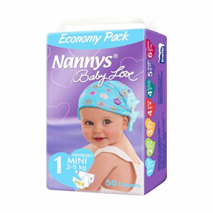 Nannys Baby Love Diaper NB 50 Pcs (2 – 5 kg)