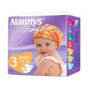 Nannys Baby Love Diaper Midi 25 Pcs (4-9kg)