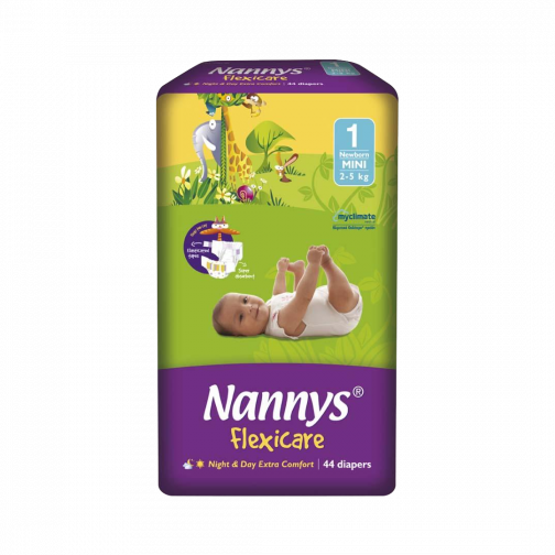 Nannys Flexicare Diaper Premium Mini 44 Pcs (2-5kg)