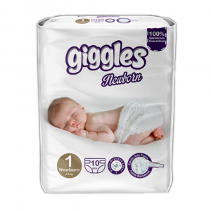 Giggles Newborn Baby Diaper 10 Pcs - 2-5 Kg