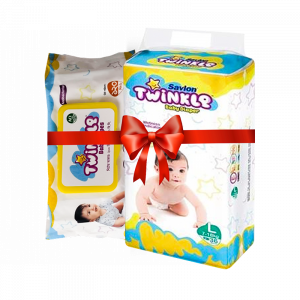 Savlon Twinkle Baby Belt Diaper L 36 (7-18 kg)_New with Savlon Twinkle Baby Wipes 120 pcs