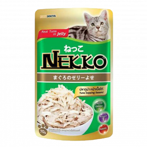 Nekko Adult Pouch Tuna Topping Sasami in Jelly 70gm