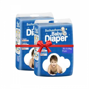 Bashundhara Baby Diaper (Belt) XL 32 (11-25 kg)- combo 2 pcs