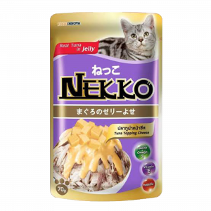 Nekko Adult Pouch Tuna Topping Cheese in Jelly 70gm