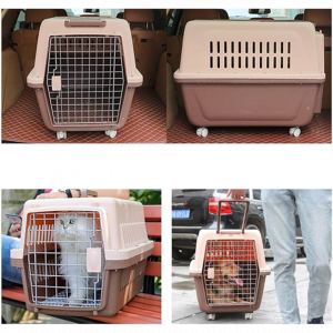 Pet Travel Carrier with Wheels Large Pet Sky Kennel Dog Aviation Crate Trolley Pet Kennel - Suitable for Under Pets for Large Dogs 4