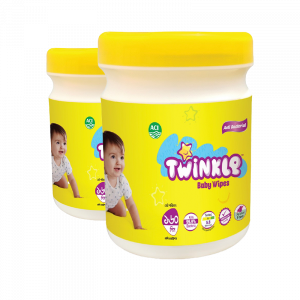 Savlon Twinkle Baby Wipes Jar - 160 Pcs ( Soap Free 35g) - Combo 2 Pcs