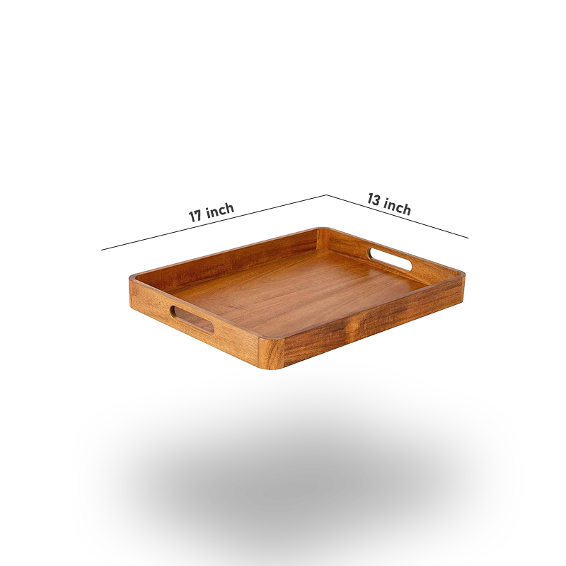 Wooden Serving Tray With Handles CF009 – SNEHO