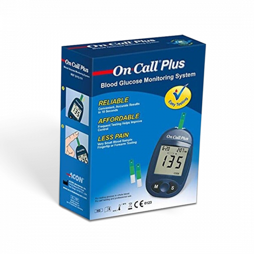 On Call Plus Digital Blood Glucose Meter with 10 Free Strips