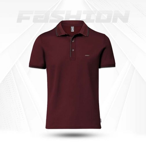 Premium Double PK Cotton Polo - Maroon